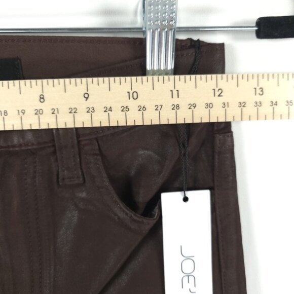 NWT‎ JOE’S THE CHARLIE High Rise Coated Skinny Ankle Brown Pants Size 24 - Picture 13 of 16